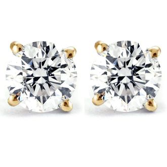Pompeii3 1/2Ct TW Diamond Studs in 14k White or Yellow Gold Lab Grown
