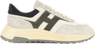 Hogan Suede and Smooth Material Sneakers with Chunky Sole
