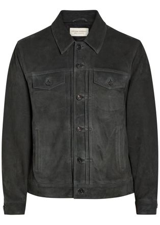 Officine G&eacute;n&eacute;rale Liam Suede Jacket - Grey - XL