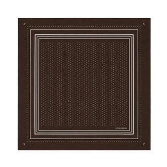 Officine G&eacute;n&eacute;rale 85x 85 Sjaal - Heren - Wintersjaals - Bruin - ONE Size - Wol - Accessoires