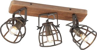 Lindby Lindby L&aacute;mpara De Techo rutger En Marr&oacute;n Madera