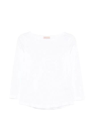 Purotatto Boat-Neck 3/4 Sleeves Blouse