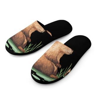 Generic Beaver Grass Ponds Mens House Slippers Slip Indoor Slipper On Shoes Warm Outdoor