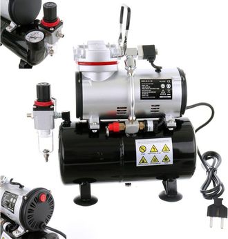 OEM Compresor Para Aer&oacute;grafo De Modelismo Con Dep&oacute;sito De 3 L, Filtro Autorreductor