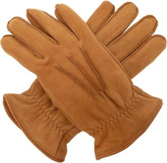UGG 3 Point Leren Handschoen - Heren - Handschoenen - Bruin - M - Leer - Accessoires