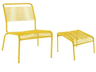 Schubiger M&ouml;bel Spaghetti-Lounger + Hocker S&auml;ntis