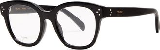 Celine Square-frame Optical Glasses, Glasses, Black, Can be Fitted With Prescription Lenses, Designer-engraved arm