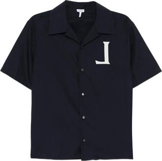 Loewe Camicia con logo ricamato - Blu