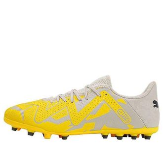 Puma Future Play MG Comfort Lightweight Cleats Yellow Grey 107380-04