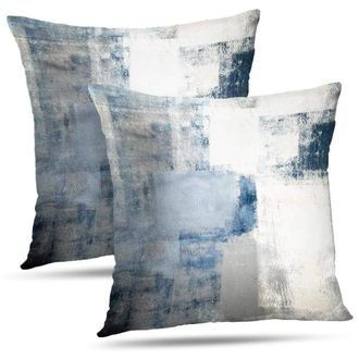 OEM Fundas De Coj&iacute;n Decorativas Cuadradas De Color Azul Y Gris, 20x20 Pulgadas, Color Verde Azulado, Paquete De 2, Ideales Para La Decoraci&oacute;n Del Hogar De