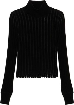 Blumarine Top a collo alto - Nero