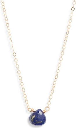 Nashelle Birthstone Pendant Necklace in Royal Blue Gold Fill at Nordstrom, Size 16
