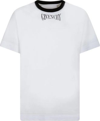 Givenchy Logo Print Wit T-Shirt - Heren - T-shirts - Wit - S - Katoen - Tops