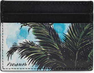 Dsquared2 Kaarthouder met Print - Heren - Portefeuilles - Veelkleurig - ONE Size - Leer - Accessoires