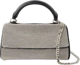 Kara Witte Crush Satchel Tas - Messing - Dames - Schoudertassen - Wit - ONE Size - Leer - Tassen