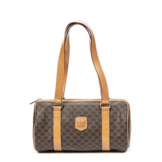 Celine Pre-owned Womens Vintage Small Barrel Tote Shoulder bag - Brown - One Size