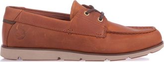 Timberland Mens Grafton Bay Shoes in Orange Leather - Size UK 12.5
