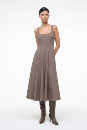 Staud Wells Dress In Houndstooth