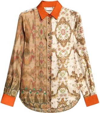 Pierre-Louis Mascia Aloe Longsleeve Shirt - Dames - Overhemden - Veelkleurig - L - Overhemden