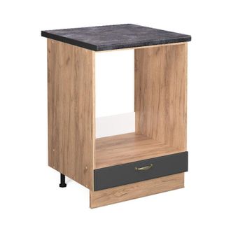 Vicco Armario Para Horno Empotrado Fame-line, Antracita-oro, 60 Cm, Et Antracita Vicco