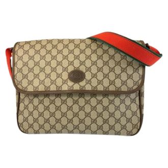 Gucci Pre-owned Cross Body Bags, female, Beige, Size: ONE SIZE Pre-owned GG Supreme Canvas Shoulder Bag
