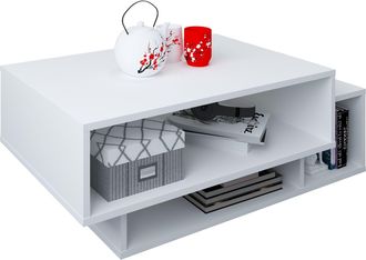 ebuy24 Ebuy24 - Mesa De Centro De Madera Vcm Mesa De Sof&aacute; Con Suficiente Espacio De Almacenamiento Dimensiones Aprox. Al. 35 X An. 88 X P. 50 Cm Mesa De Sal&oacute;