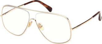 Max Mara Brillen - Dames - Brillen - Geel - 59 MM - Accessoires