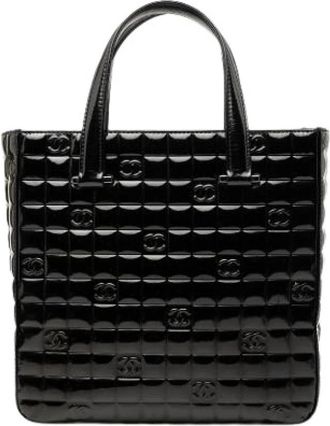 Chanel Pre-owned Patent Leather Tote - Dames - Vintage Shopper - Zwart - ONE Size - Leer - Vintage