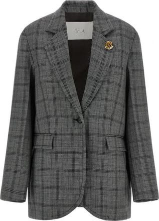 Tela Giselle Jas - Dames - Blazers - Grijs - S - Wol - Jassen