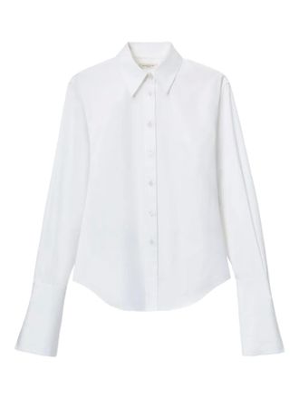 Lafayette 148 New York curved wide-cuff shirt - White