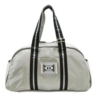 Chanel Pre-owned Weekend Bags, unisex, Gray, Size: ONE SIZE Pre-owned Sport Line Nylon Boston Bag