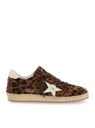 Golden Goose BROWN LEATHER BALL-STAR SNEAKERS - Golden Goose Deluxe Brand - Woman