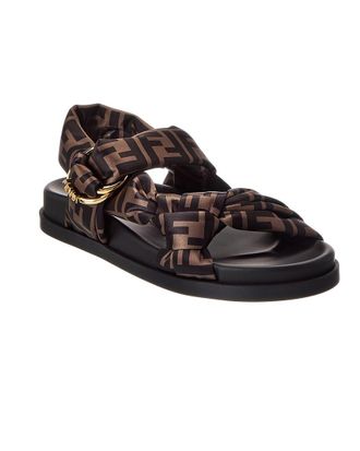 Fendi Fendi Feel Ff Satin Sandal