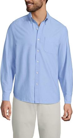 Lands End Traditional Fit Comfort-First Sail Rigger Oxford Shirt in Blue at Nordstrom, Size Xx-Large