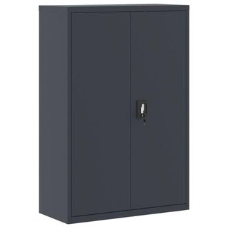 Berkfield Home File Cabinet Anthracite 90x40x140 cm Steel in Dark Grey | Size: 90 x 40 x 140 cm