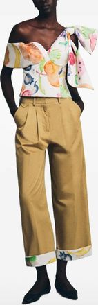 Rosie Assoulin Top con stampa - Bianco