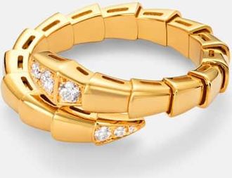 Bulgari Anello Serpenti Viper in oro 18kt con diamanti