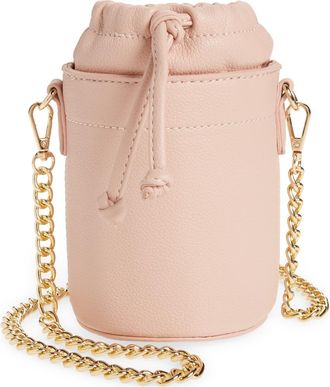 Mali + Lili Kristen Vegan Leather Water Bottle Crossbody Bag in Blush at Nordstrom Rack