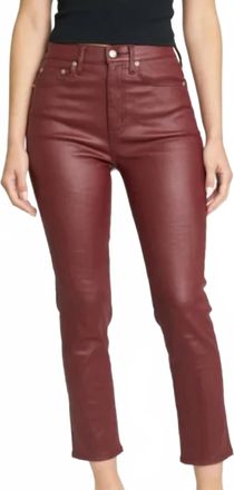 Daze Womens Daily Driver Jeans In Coated Wine Lips