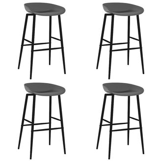 vidaXL Sedie Da Bar 4 Pz Grigie Vidaxl