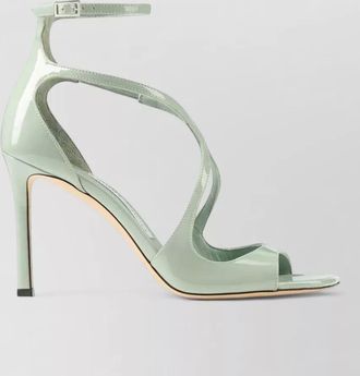 Jimmy Choo London azia 95 leather square toe stiletto sandals