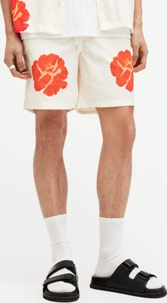 AllSaints recycled polyamide Roze Slim Floral Print Swim Shorts, Size: XXL