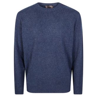 FILIPPO DE LAURENTIIS Gc Lana Cachemire 90/10 Finezza 7 - Heren - Truien - Blauw - Maat: M Wol