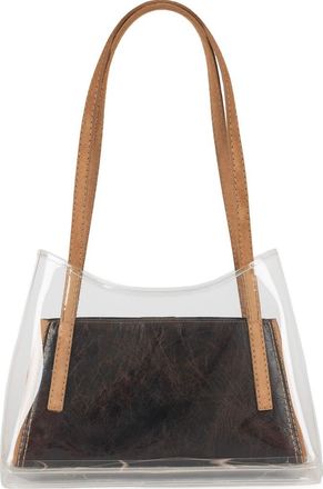 Jeffrey Campbell Reinvent Mixed Media Tote in Beige Brown Clear at Nordstrom