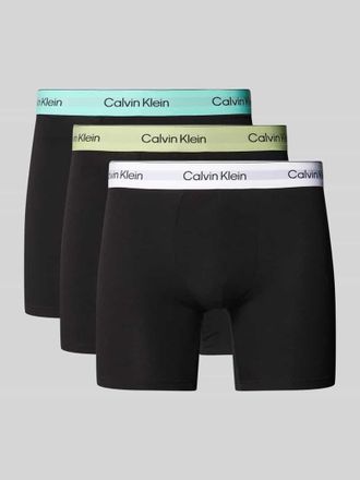Calvin Klein Underwear Trunks mit Label-Bund im 3er-Pack in Black, Größe M
