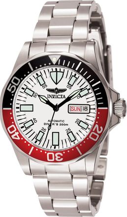 Invicta Signature 7044 Herenhorloge - Automatisch Uurwerk - Roestvrij Staal met Witte Wijzerplaat - 40 mm