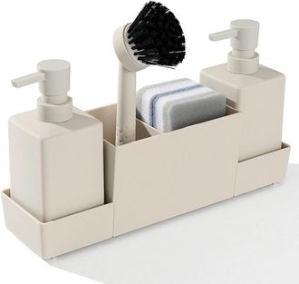 OEM Organizador Para Fregadero De Cocina, Dispensador De Detergente L&iacute;quido Para Lavavajillas, Accesorio De Almacenamiento, Cepillo Para Platos Con Dispen
