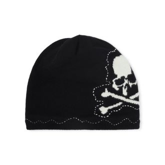 Mastermind Japan Black Wool Hand Stitch Beanie-Uomo