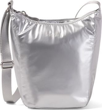 Baggallini Swift Mini Crossbody in Silver Metallic at Nordstrom