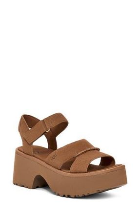 UGG New Heights Platform Sandal in Chestnut at Nordstrom Rack, Size 10